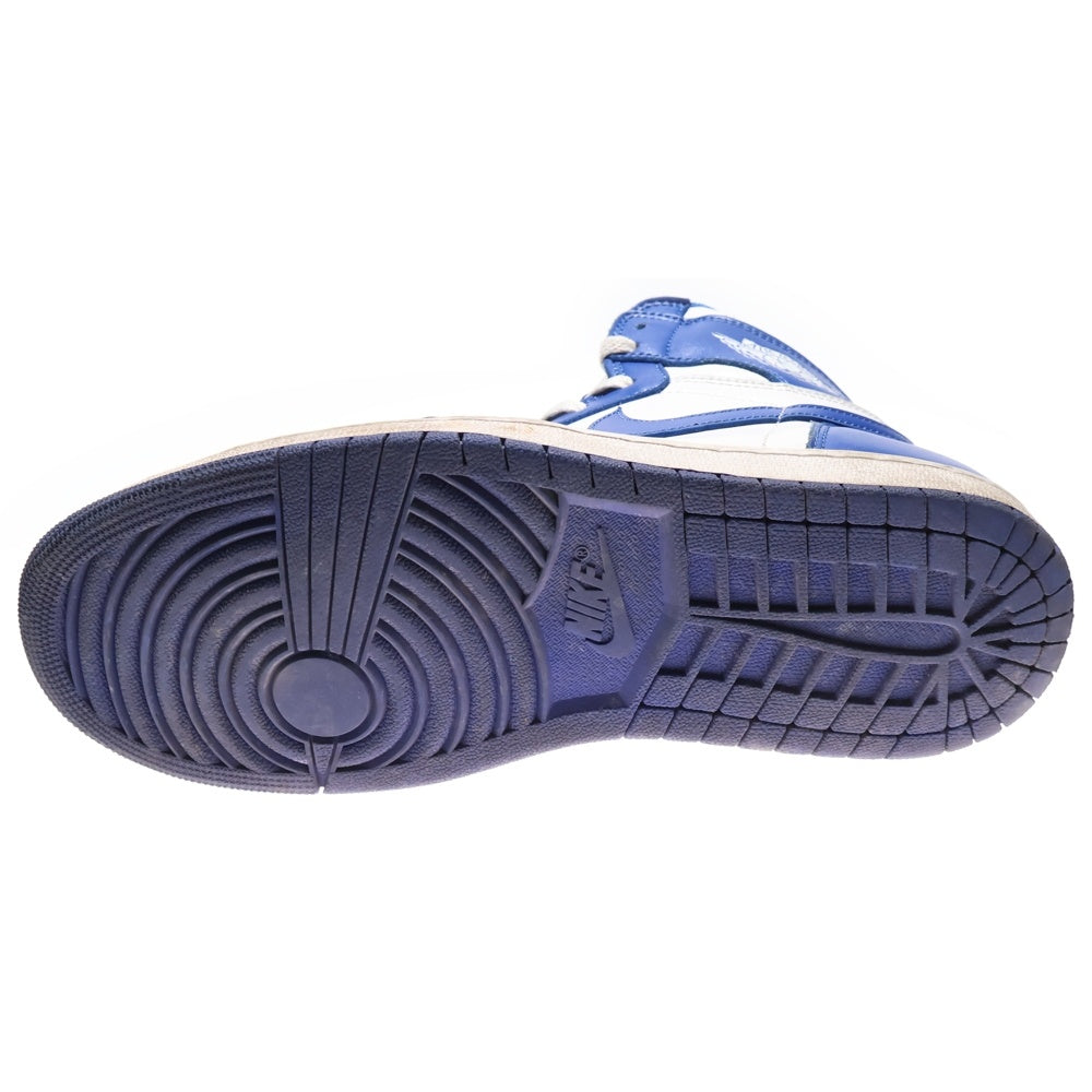 NIKE(ナイキ) AIR JORDAN 1 RETRO HIGH OG STORM BLUE エアジョーダン1 ストームブルー ハイカットスニーカー ブルー/ホワイト US8.5/26.5cm 555088-127