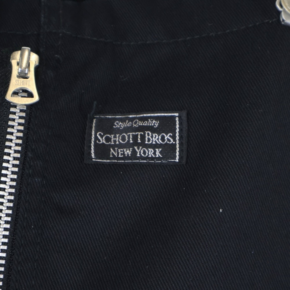 SCHOTT(ショット) C WORK OVERALL ワーク オーバーオール ブラック 3186001