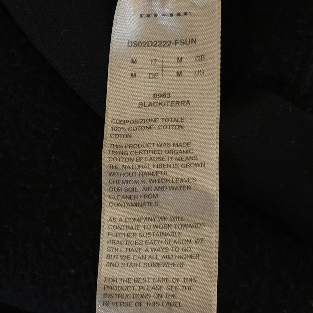 DRKSHDW(ダークシャドウ) 24AW Sun Cropped Hoodie クロップド プルオーバースウェットパーカー フーディー ブラック DS02D2222-FSUN