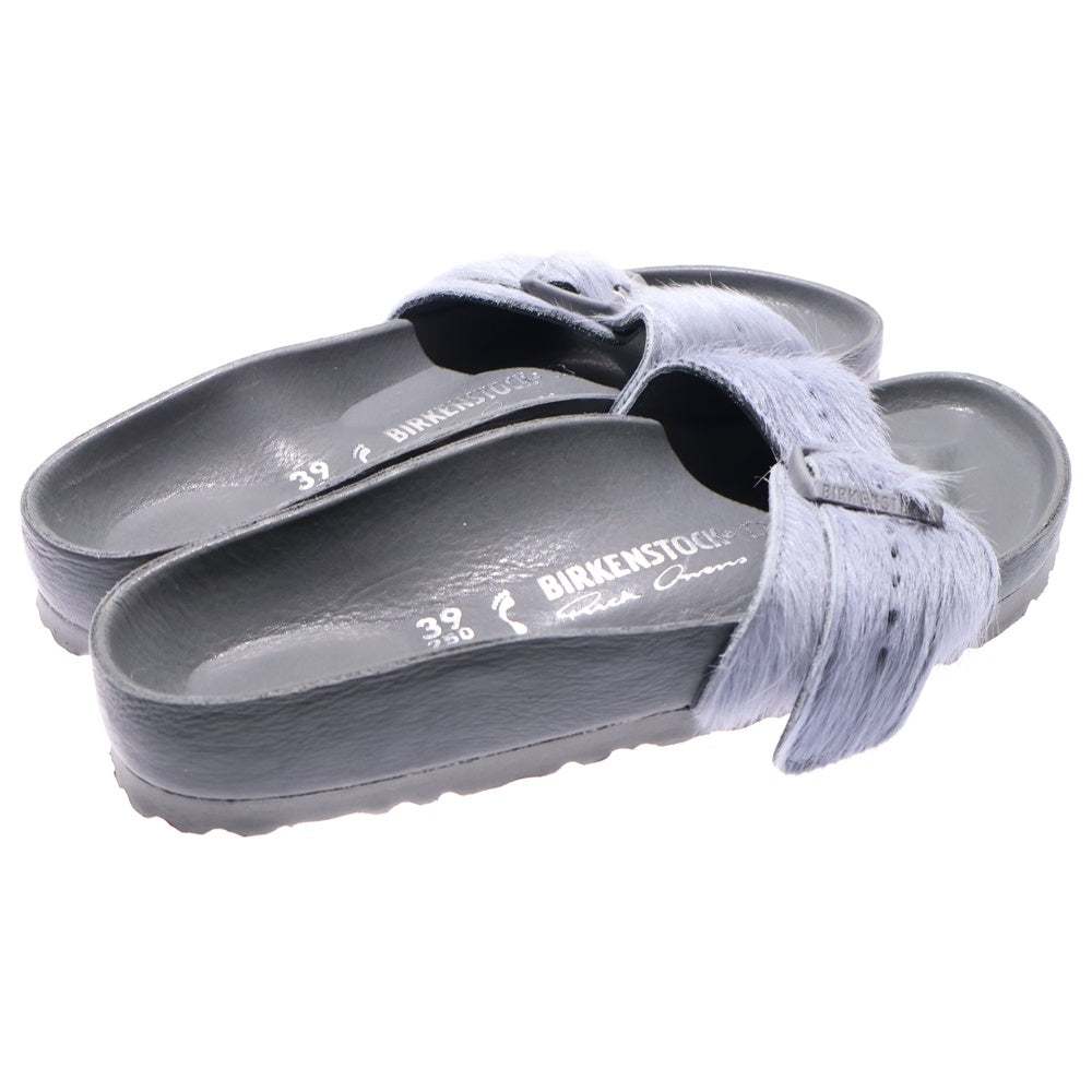 Rick Owens(リックオウエンス) ×BIRKENSTOCK Madrid EXTR ビルケンシュトック ファーサンダル グレー