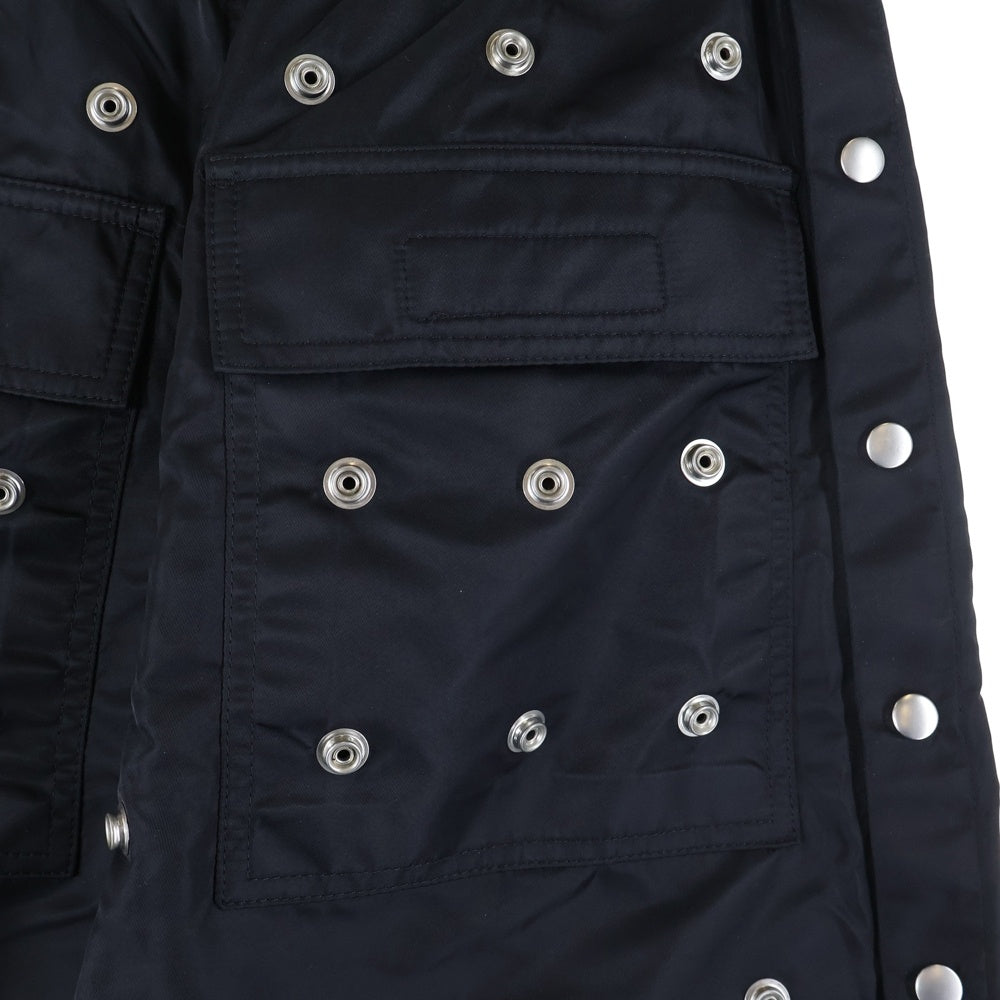 DRKSHDW(ダークシャドウ) Pusher Pants スタッズ装飾 ナイロンプッシャーパンツ ブラック DS02D2222-FSUN