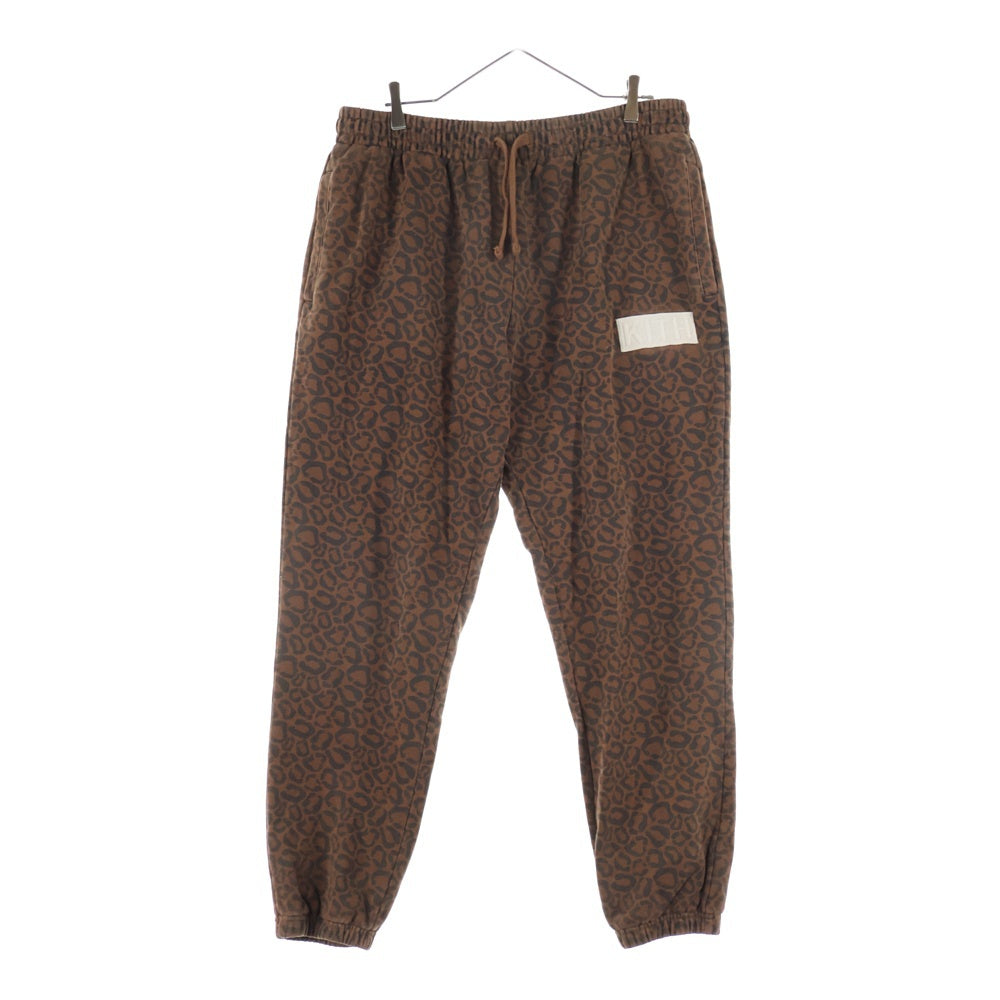 KITH(キス) Williams2Sweatpants レオパード 総柄スウェットパンツ ブラウン