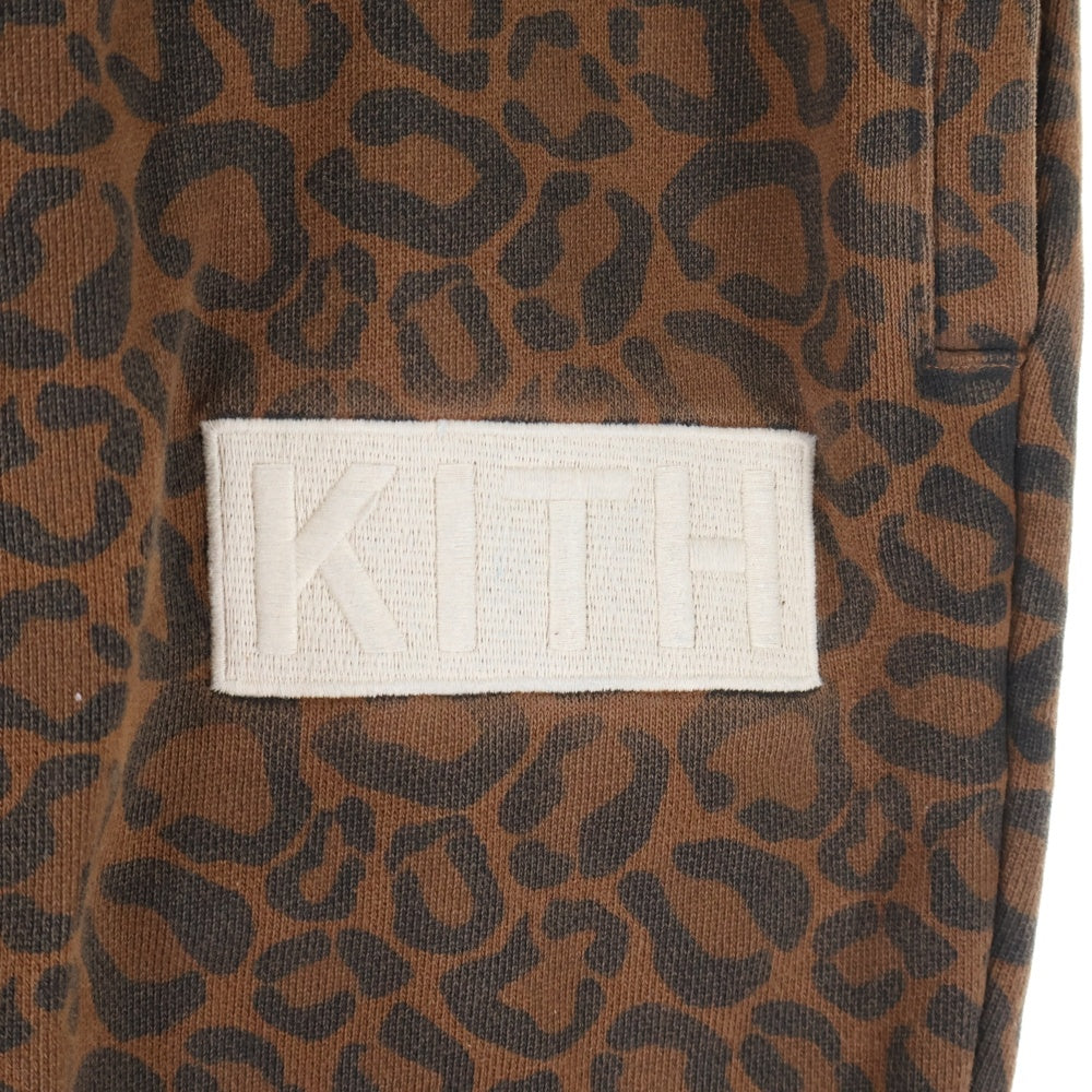 KITH(キス) Williams2Sweatpants レオパード 総柄スウェットパンツ ブラウン