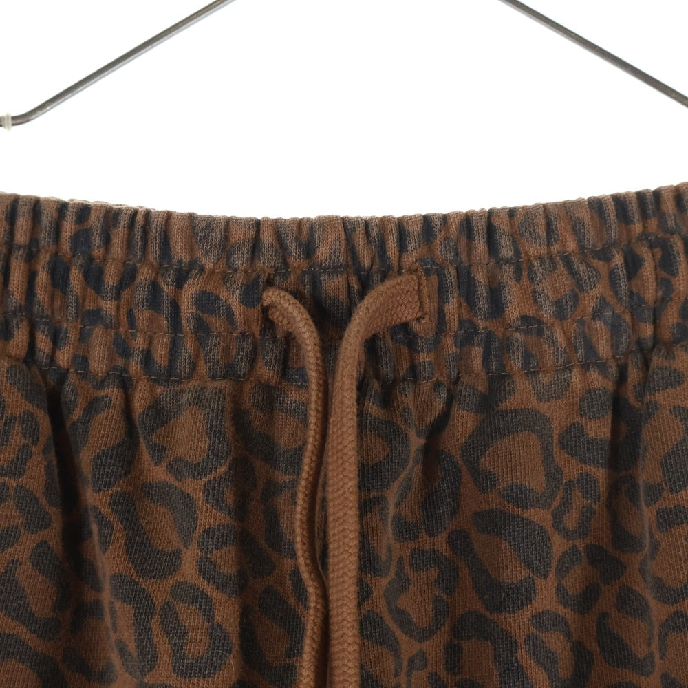 KITH(キス) Williams2Sweatpants レオパード 総柄スウェットパンツ ブラウン