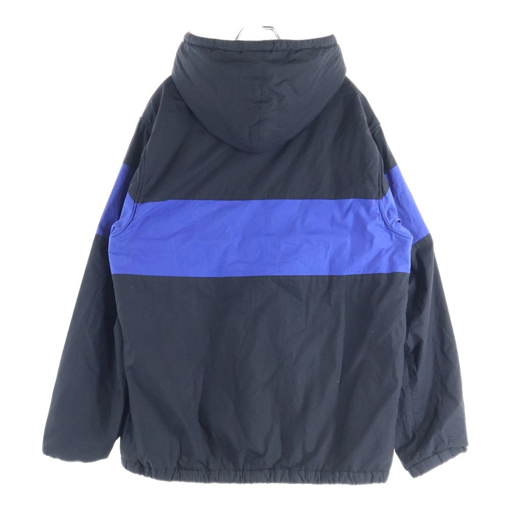 HUF(ハフ) EXPLORER-1 ANORAK JACKET ハーフジップ ナイロンアノラックジャケット パーカー フーディー ブラック