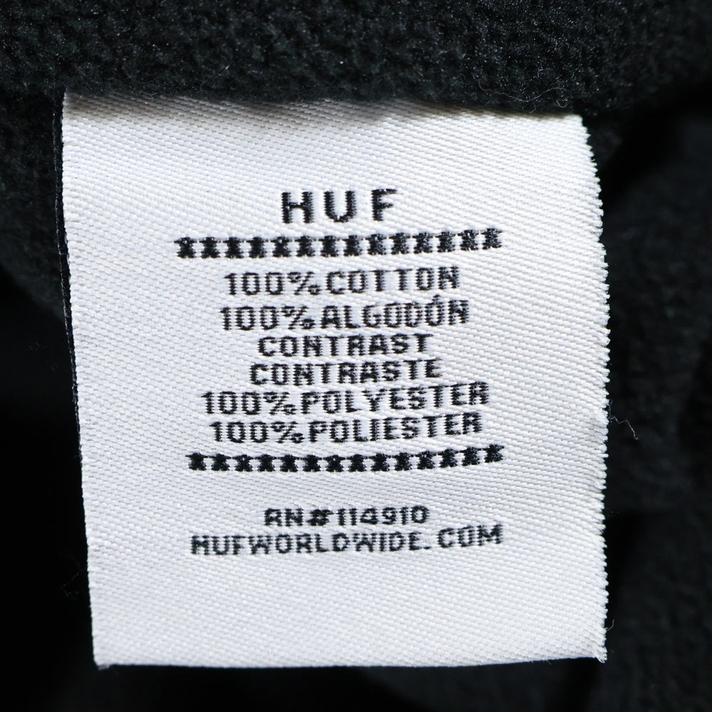 HUF(ハフ) EXPLORER-1 ANORAK JACKET ハーフジップ ナイロンアノラックジャケット パーカー フーディー ブラック