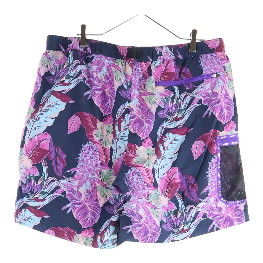 HUF(ハフ) VENICE EASY SHORT トロピカル ナイロンイージーショーツ ハーフパンツ ピンク
