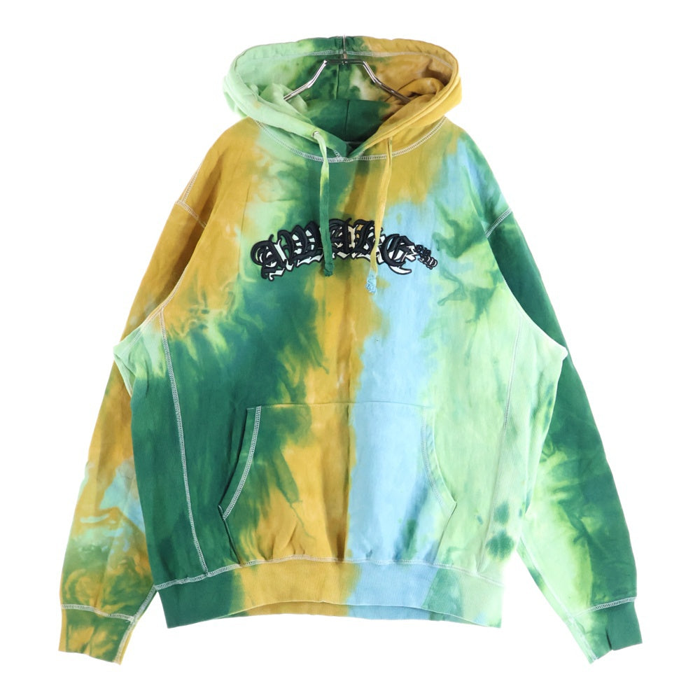 AWAKE NY(アウェイク ニューヨーク) Tie Die Hoodie ロゴ刺繍 タイダイ プルオーバースウェットパーカー フーディー マルチ
