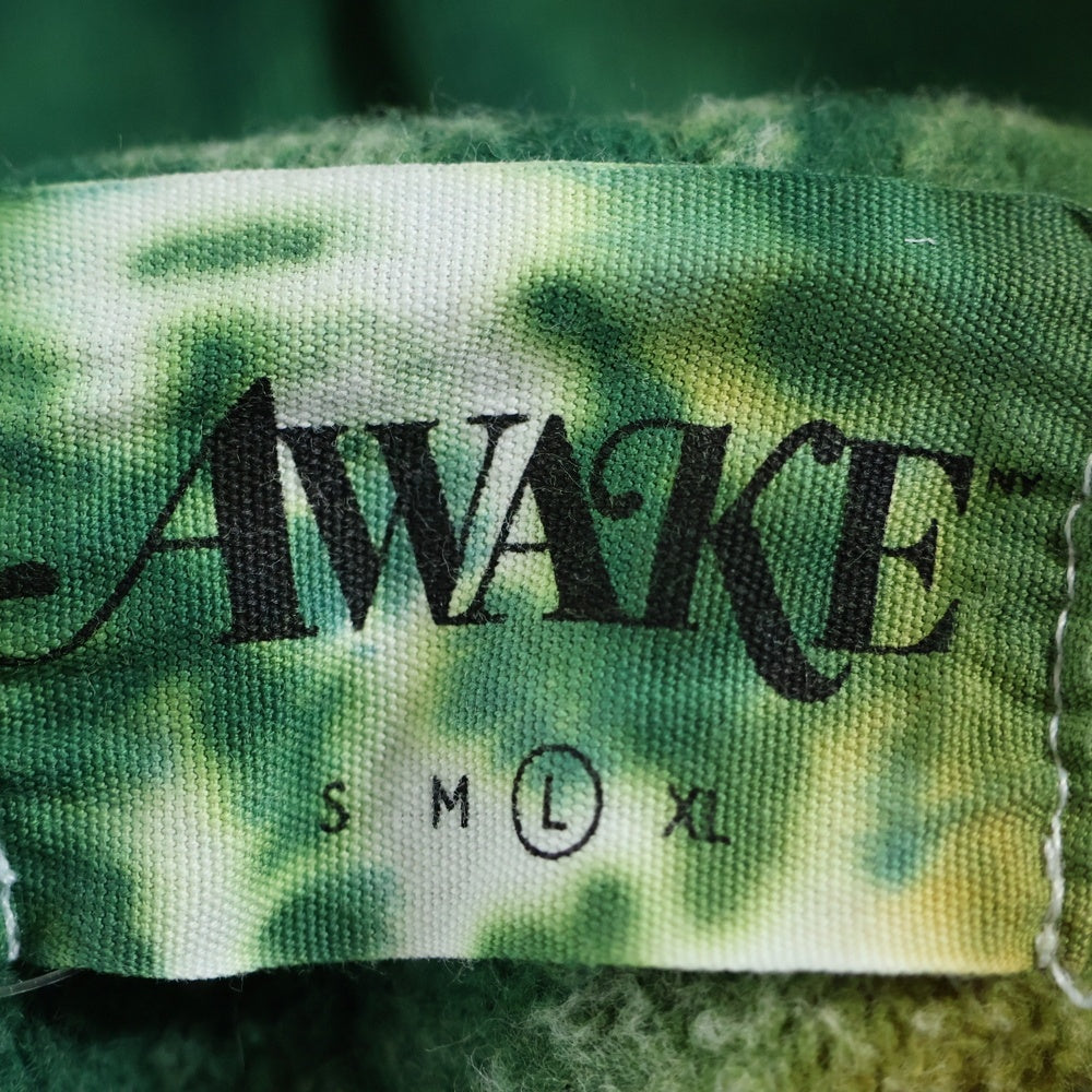 AWAKE NY(アウェイク ニューヨーク) Tie Die Hoodie ロゴ刺繍 タイダイ プルオーバースウェットパーカー フーディー マルチ