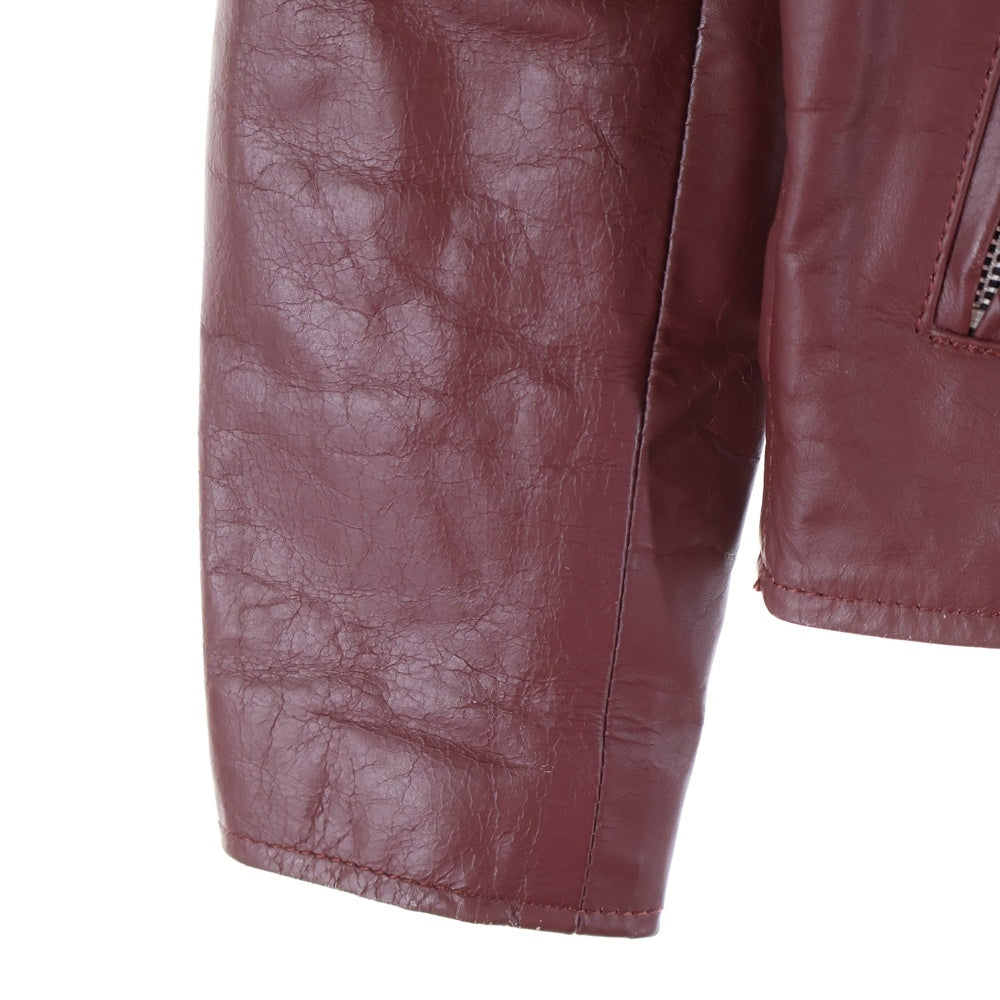 NO BRAND(ノーブランド) RHENIUM レニウム レザージップアップジャケット レッド