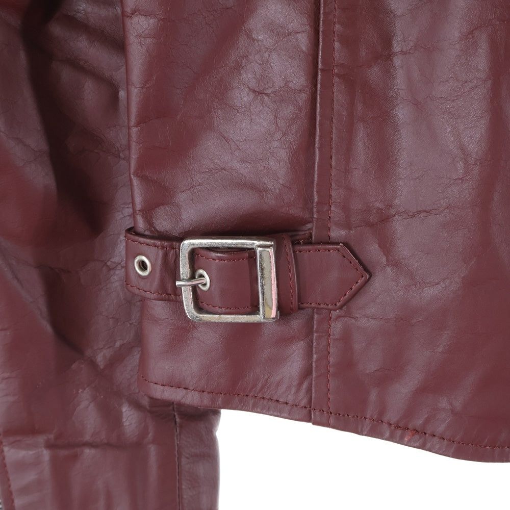 NO BRAND(ノーブランド) RHENIUM レニウム レザージップアップジャケット レッド