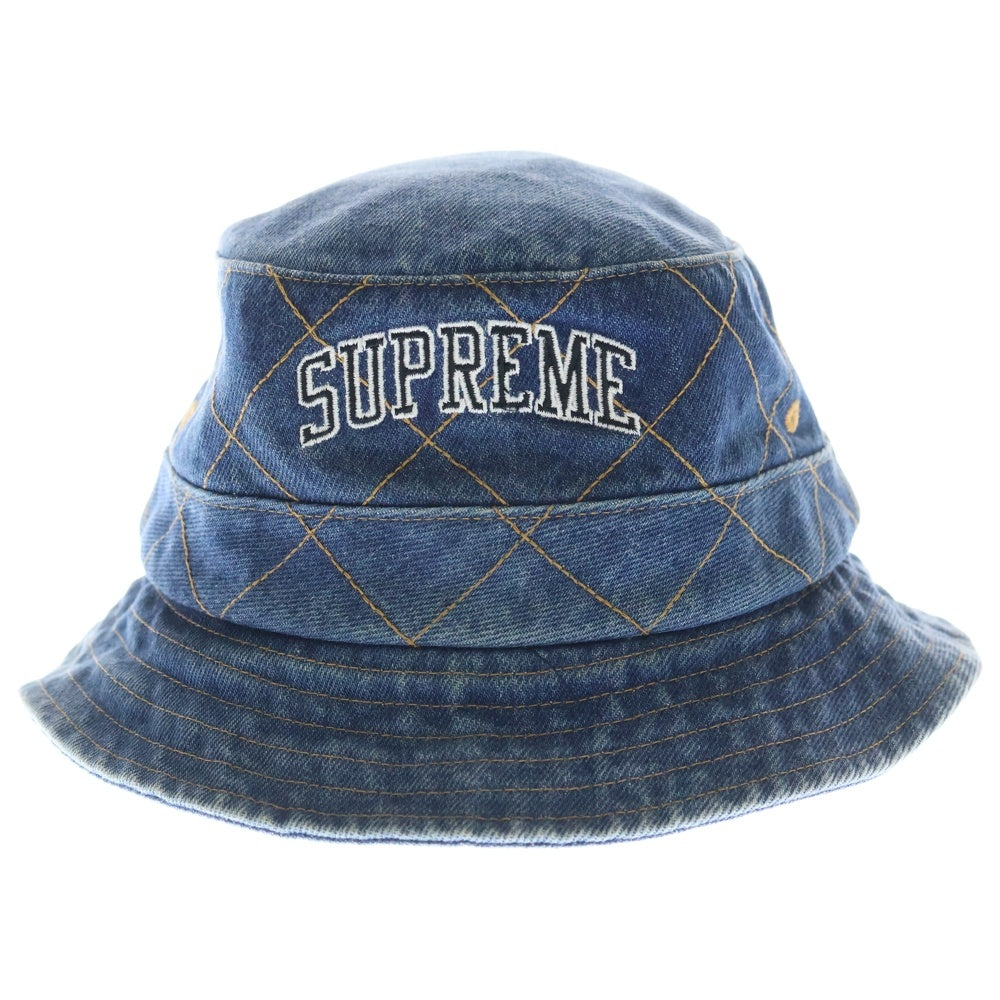 SUPREME(シュプリーム) 18AW Diamond Stitch Crusher デニムバケットハット 帽子 インディゴ