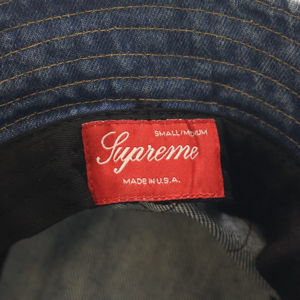 SUPREME(シュプリーム) 18AW Diamond Stitch Crusher デニムバケットハット 帽子 インディゴ