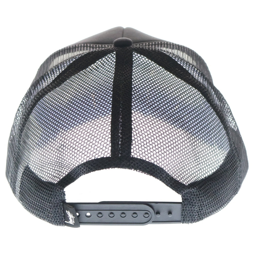 STUSSY(ステューシー) Logo Cap ロゴ刺繍 トラッカーキャップ 帽子 ブラック