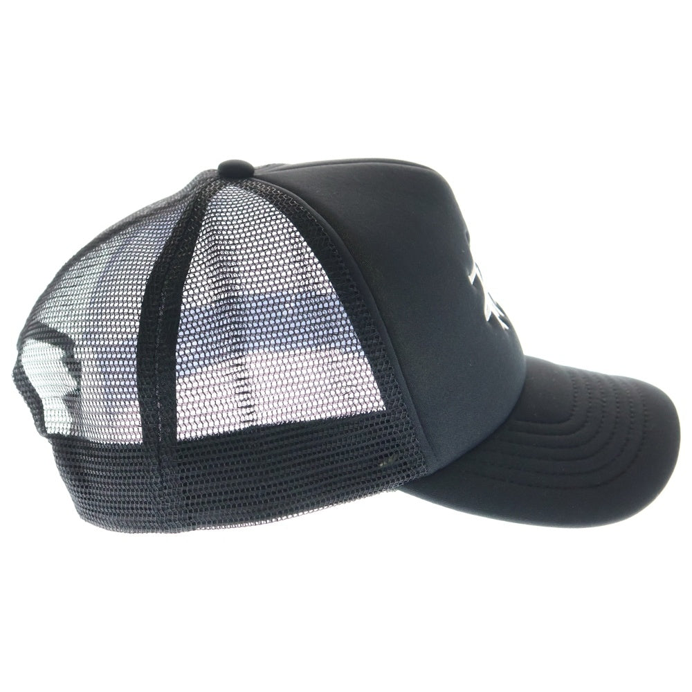 STUSSY(ステューシー) Logo Cap ロゴ刺繍 トラッカーキャップ 帽子 ブラック