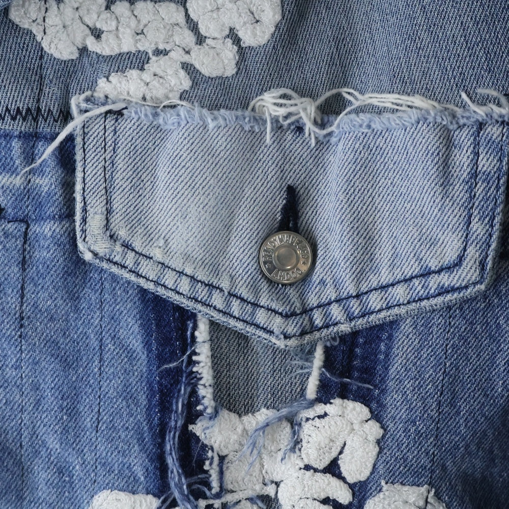 READY MADE(レディメイド) ×Denim Tears CTN WREATH TRK JKT ×デニムティアーズ デニムジャケット インディゴ RE-DT-BL-00-00-14