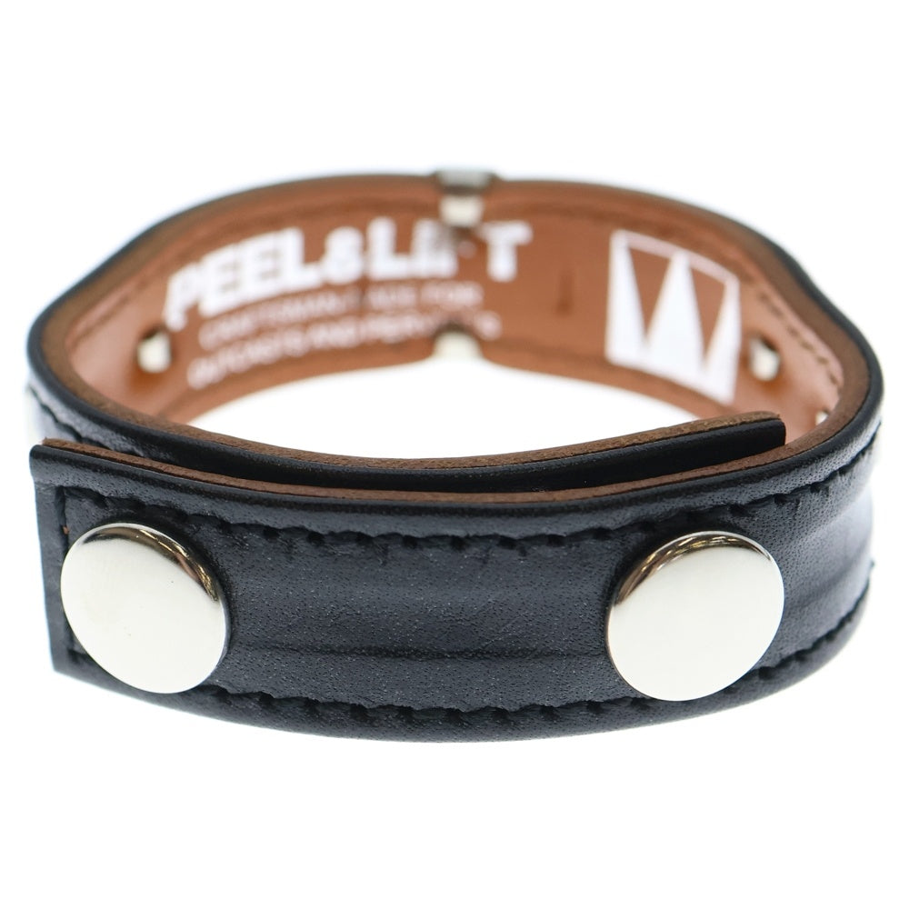 PEEL&LIFT(ピールアンドリフト) LEATHER BRACELET スタッズレザーブレスレット ブラック