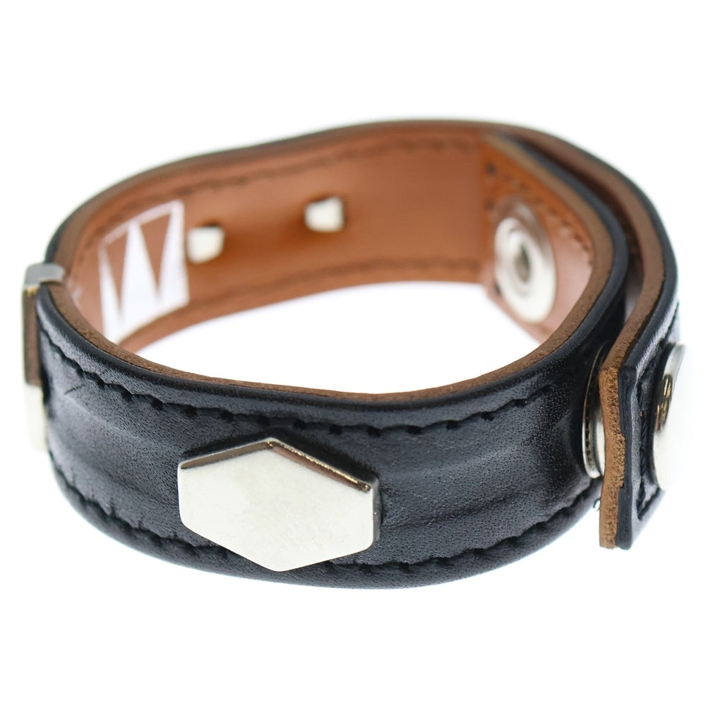 PEEL&LIFT(ピールアンドリフト) LEATHER BRACELET スタッズレザーブレスレット ブラック