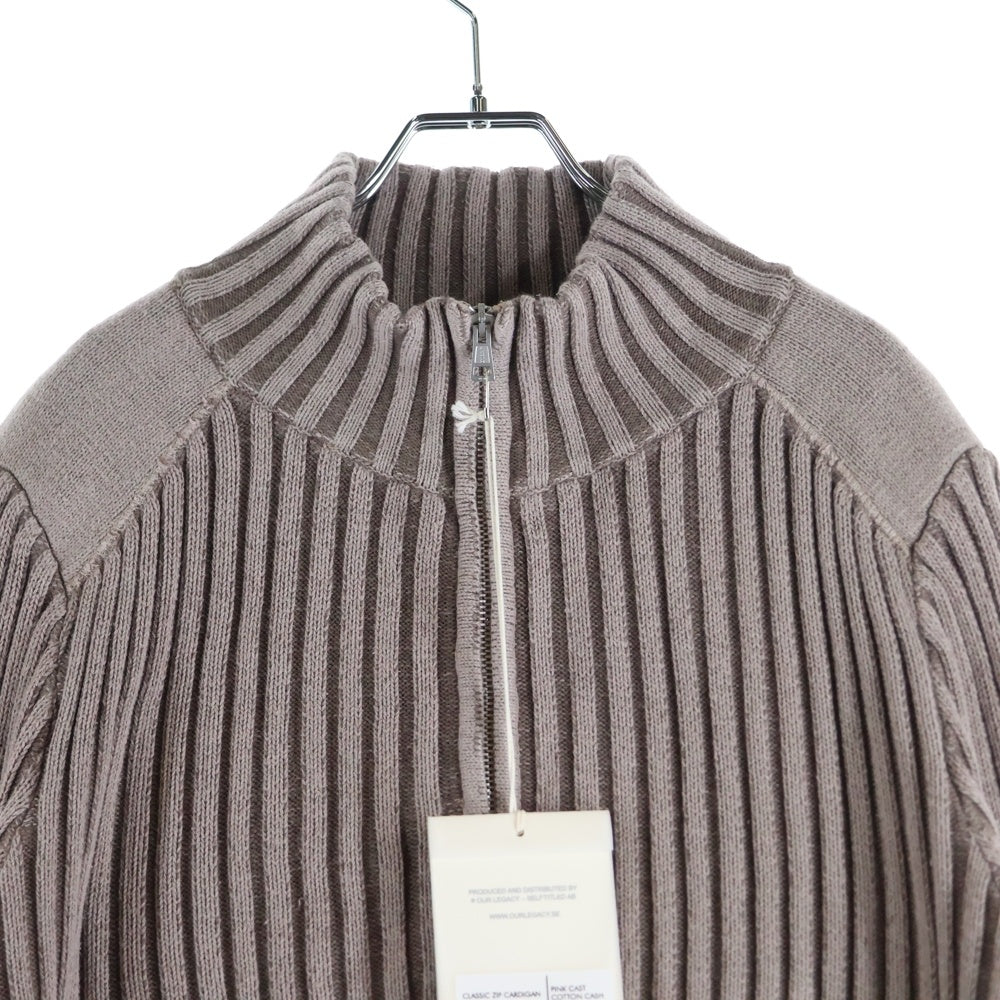 OUR LEGACY(アワーレガシー) CLASSIC ZIP CARDIGAN ハイネック カシミヤ混 ジップカーディガン ベージュ M2243CPC