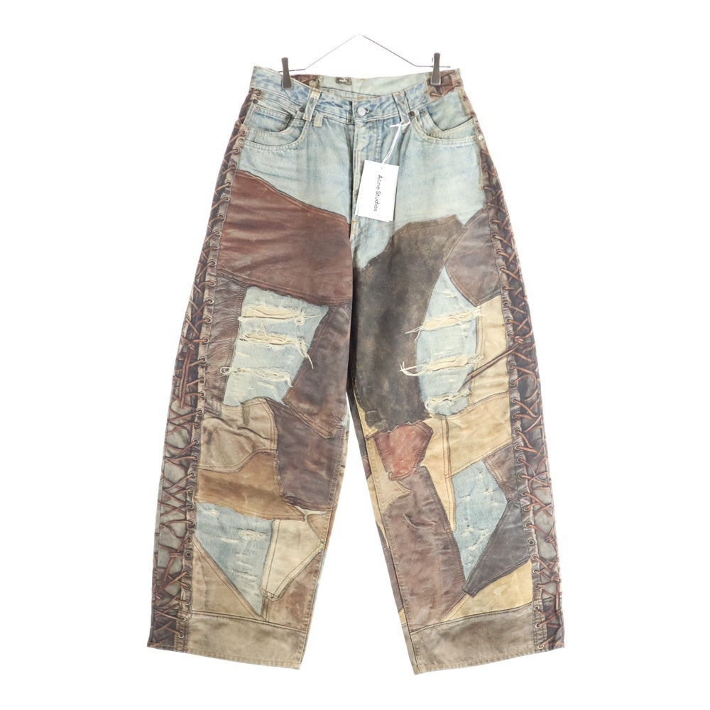 Acne Studios(アクネ ストゥディオズ) Super Baggy Fit Transfer Print Jeans 転写プリント トロンプルイユ スーパーバギーパンツ インディゴ FN-MN-TROU000960 B00344-