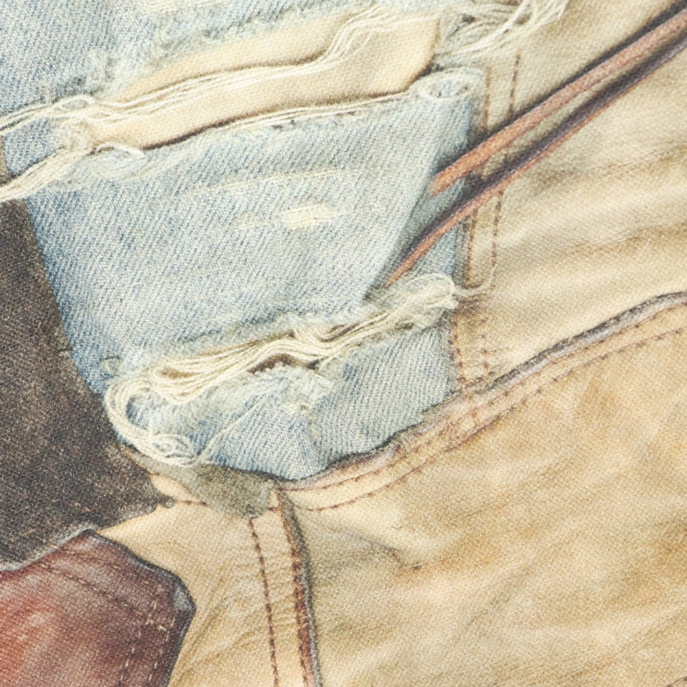 Acne Studios(アクネ ストゥディオズ) Super Baggy Fit Transfer Print Jeans 転写プリント トロンプルイユ スーパーバギーパンツ インディゴ FN-MN-TROU000960 B00344-