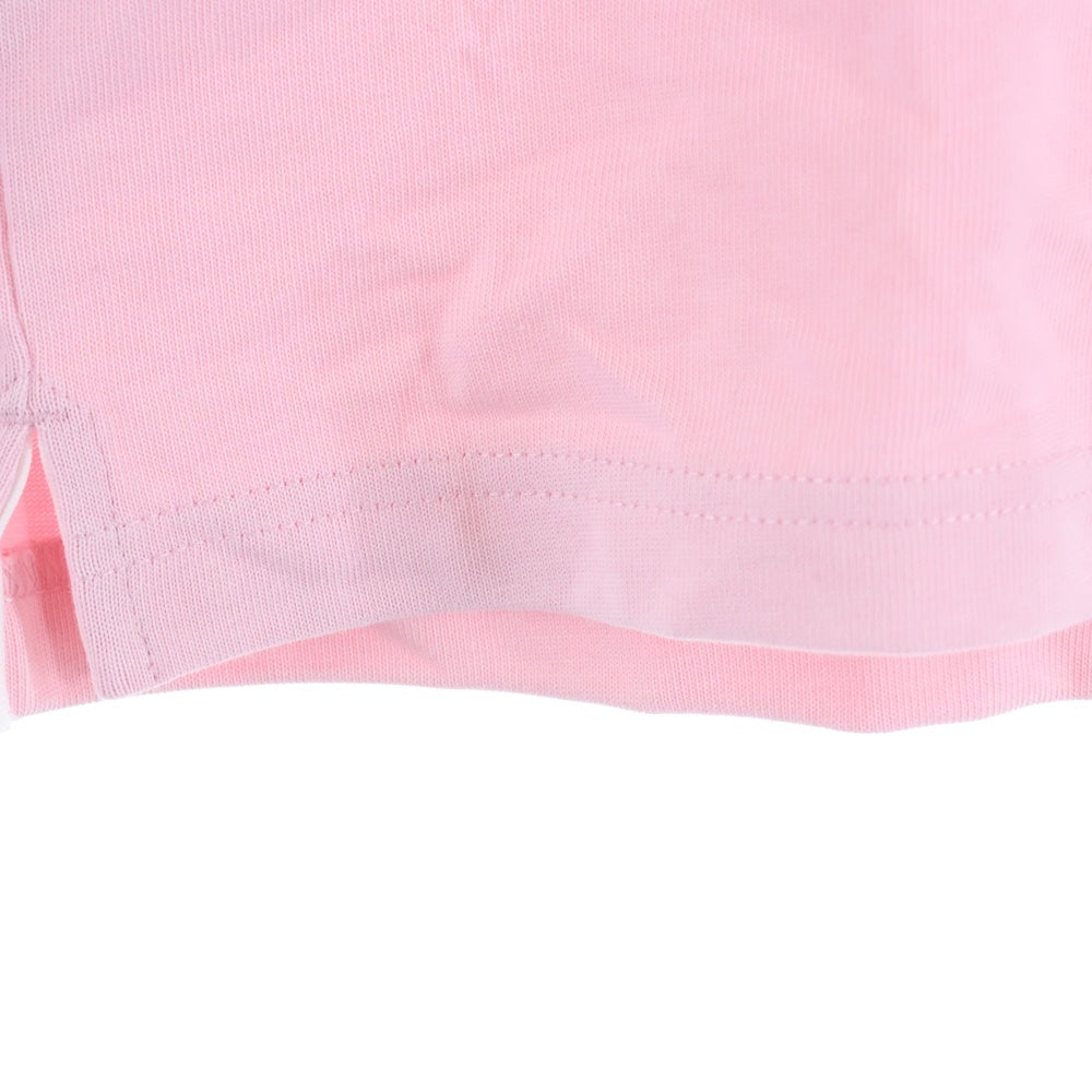 Palace Skateboards(パレススケートボーズ) Paly Rugby ロゴ刺繍 ラガーシャツ 長袖ポロシャツ ピンク P28ES029