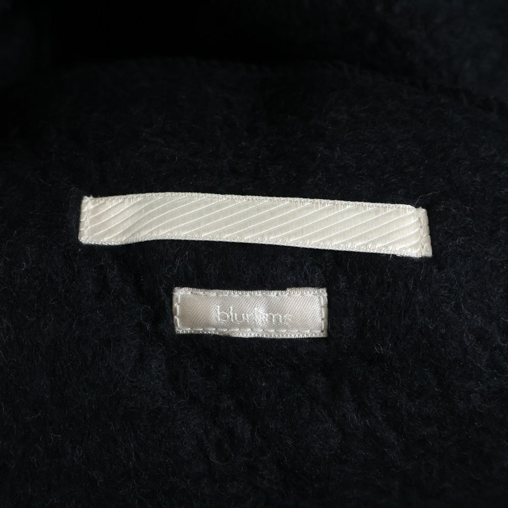 blurhms(ブラームス) 22AW Cotton Silk Fleece Snap P/O シルク混 ハーフスナップ プルオーバーフリースジャケット ブラック BHS22F027