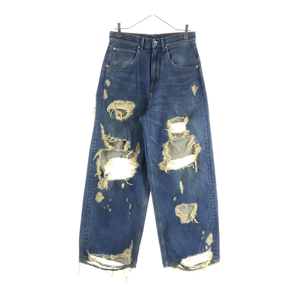 BEAMS(ビームス) FUTURE ARCHIVE / BAGGY FIT DENIM ダメージ加工 バギーフィットデニムパンツ インディゴ 11-21-1423-791
