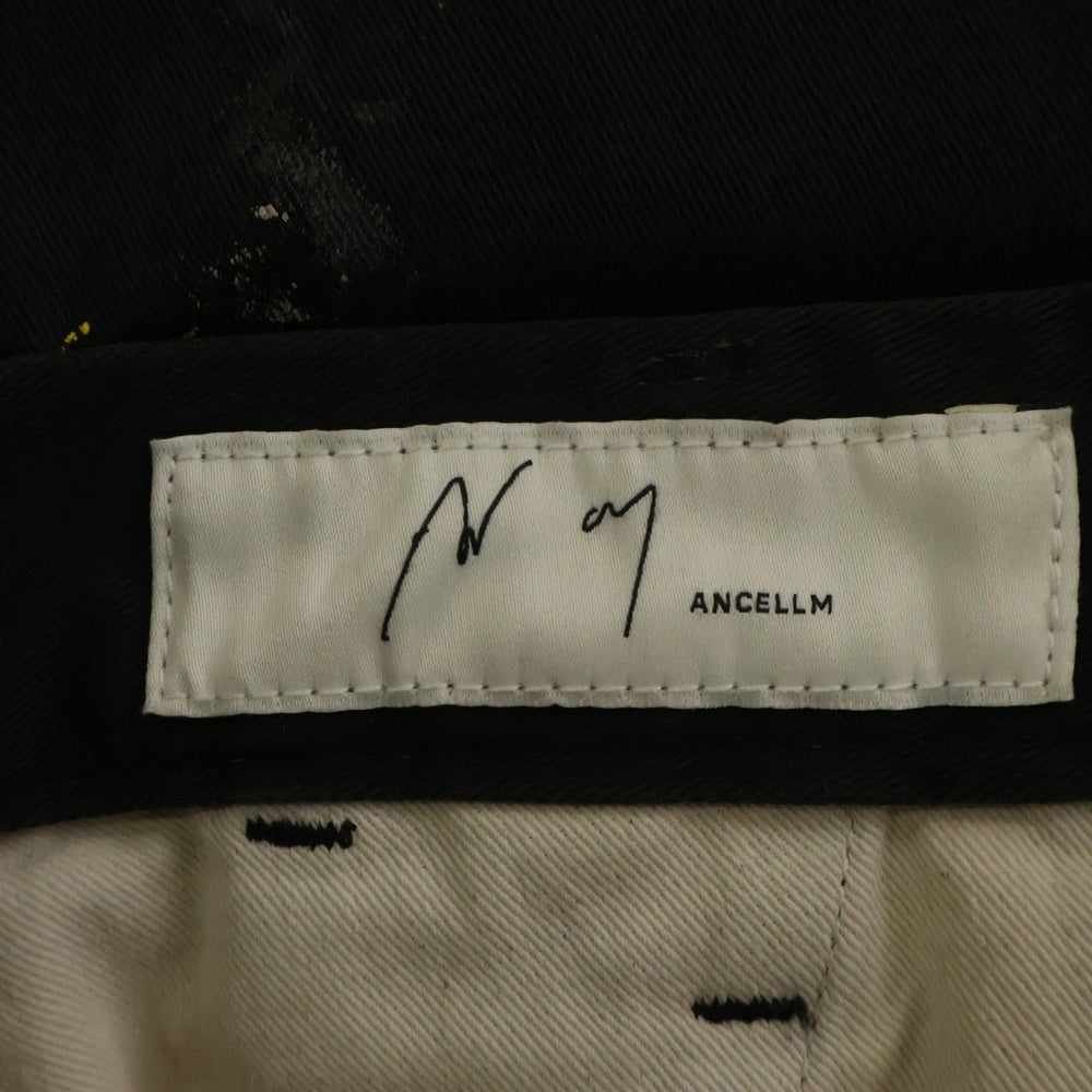 ANCELLM(アンセルム) PAINT CHINO TROUSERS ペイント チノパンツ ブラック ANC-PT29-B