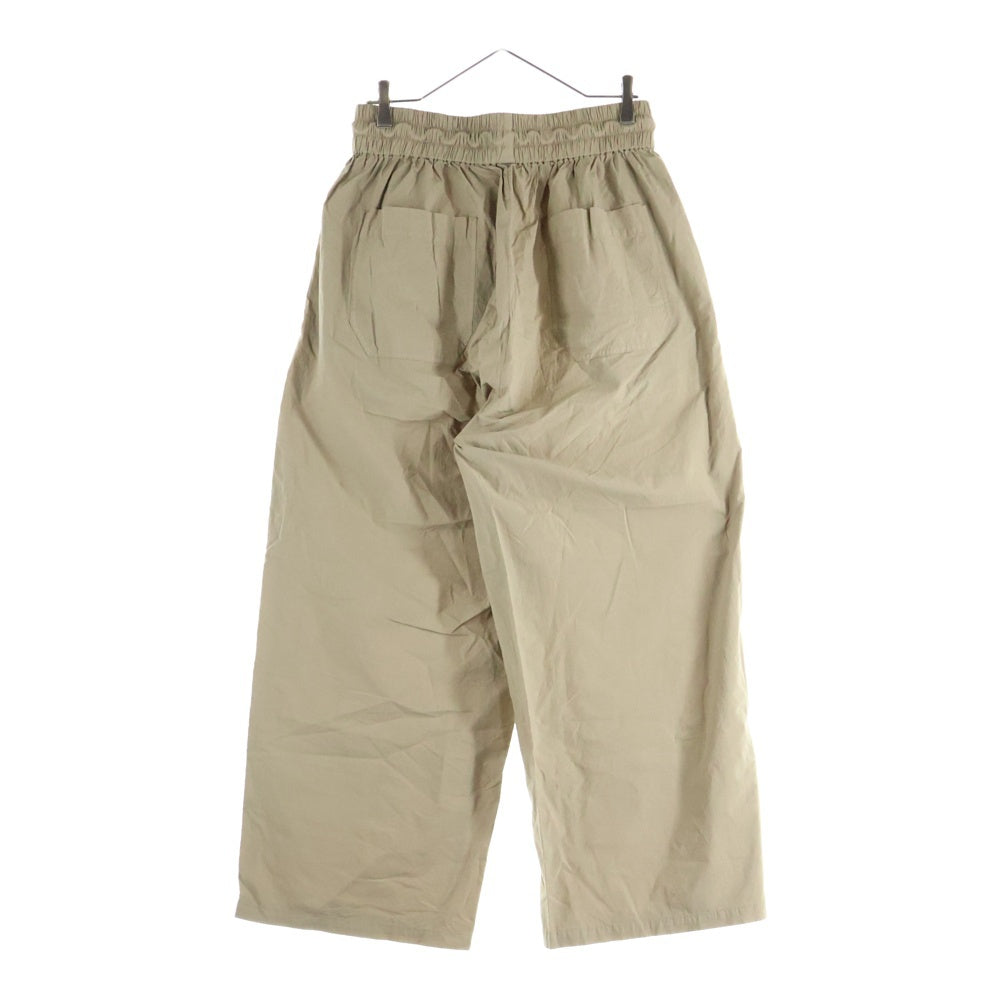 ANCELLM(アンセルム) DYED EASY SLACKS イージースラックス ワイドパンツ ベージュ ANC-PT23