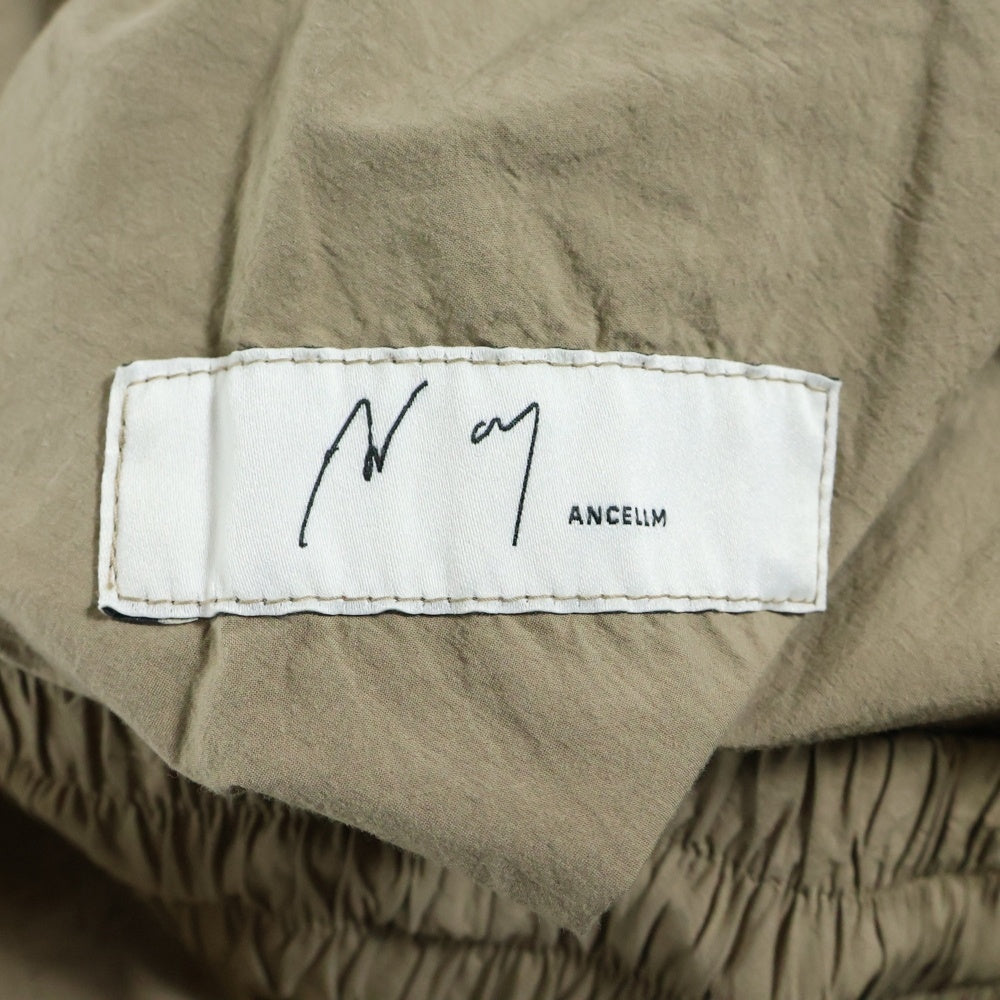 ANCELLM(アンセルム) DYED EASY SLACKS イージースラックス ワイドパンツ ベージュ ANC-PT23