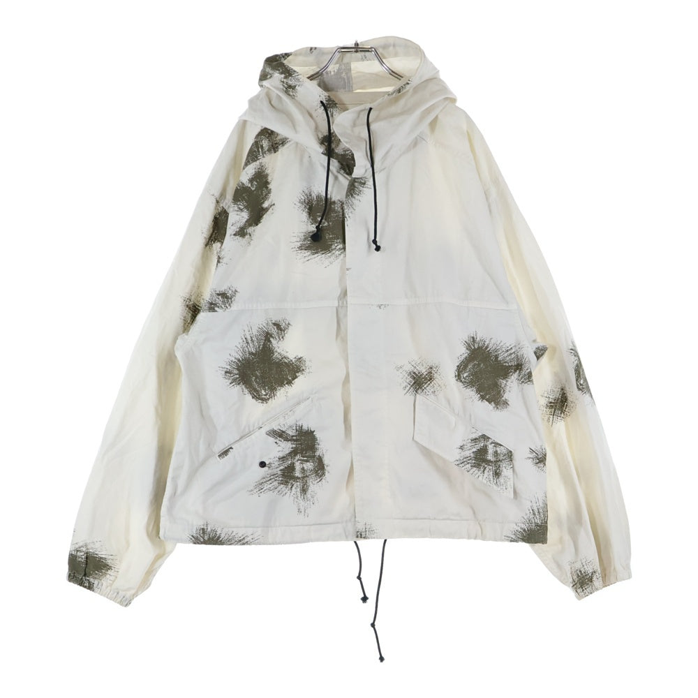 ANCELLM(アンセルム) 24SS CAMO HOODIE JACKET 総柄 カモフーディージャケット ホワイト ANC-SH34