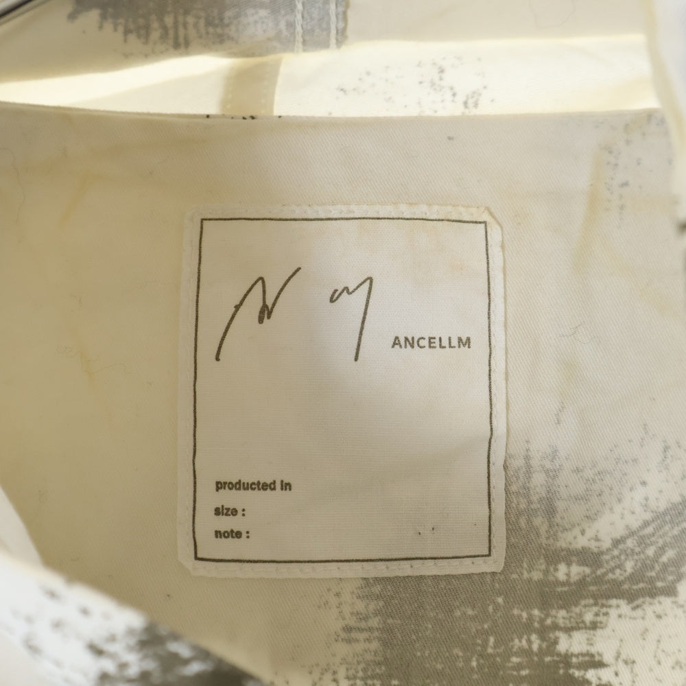 ANCELLM(アンセルム) 24SS CAMO HOODIE JACKET 総柄 カモフーディージャケット ホワイト ANC-SH34