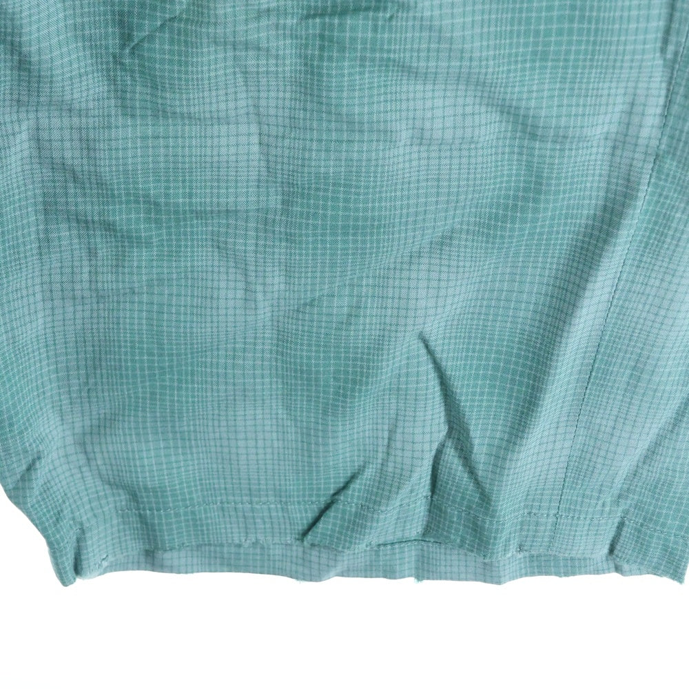 ANCELLM(アンセルム) RAYON EASY SLACKS レーヨン イージースラックス チェックパンツ グリーン ANC-PT22