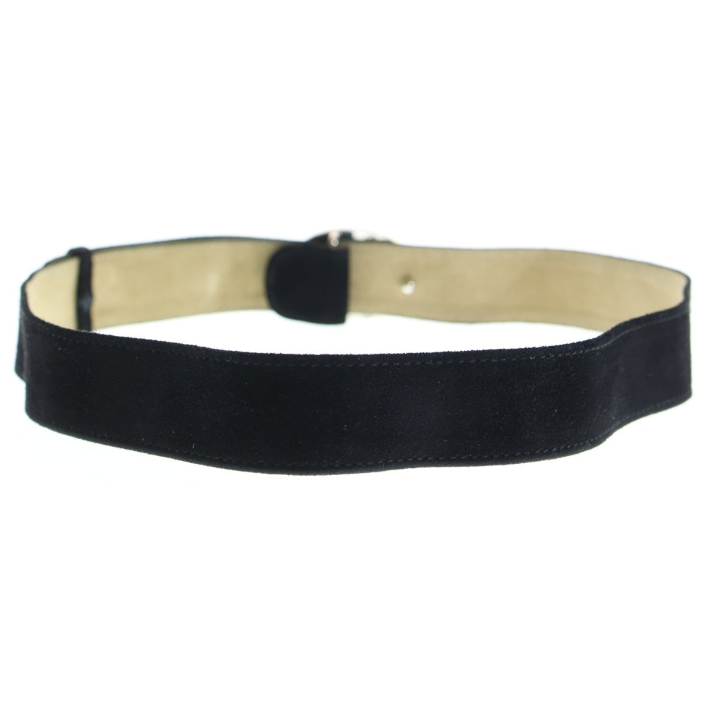 GUCCI(グッチ) GGロゴ スエード ベルト ブラック レディース