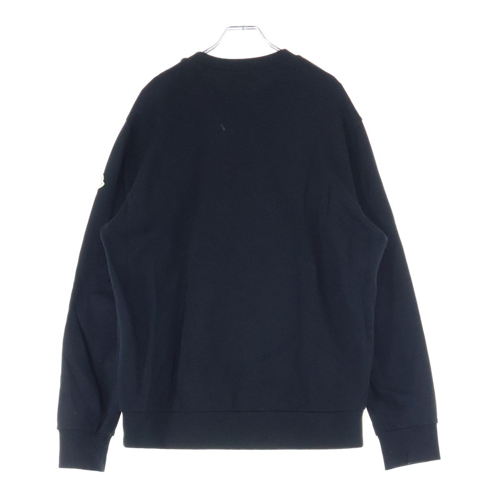 MONCLER(モンクレール) 23AW FELPA GIROCOLLO NORTH POLE SWEATSHIRT ノースポールフロントラバーデザインスウェットトレーナー I20918G00028