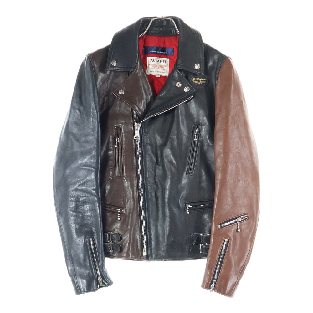 Lewis Leathers(ルイスレザー) ×COMME des GARCONS LIGHTNING TIGHT FIT コムデギャルソン ライトニング タイトフィット レザージャケット ブラック