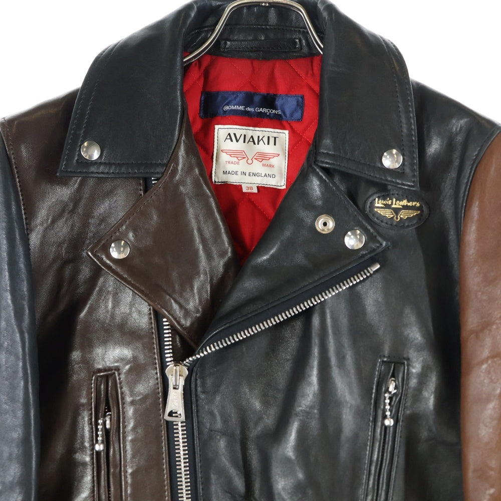 Lewis Leathers(ルイスレザー) ×COMME des GARCONS LIGHTNING TIGHT FIT コムデギャルソン ライトニング タイトフィット レザージャケット ブラック