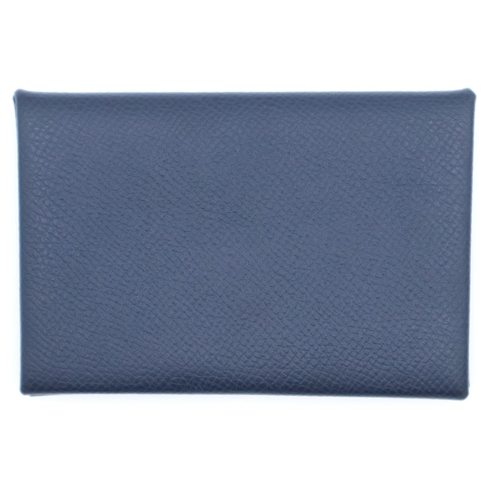 【未使用】エルメス 名刺入れ カルヴィ ヴェルソ ネイビー D刻印 メンズ HERMES(エルメス) カルヴィ カードケース D刻印 名刺入れ ネイビー