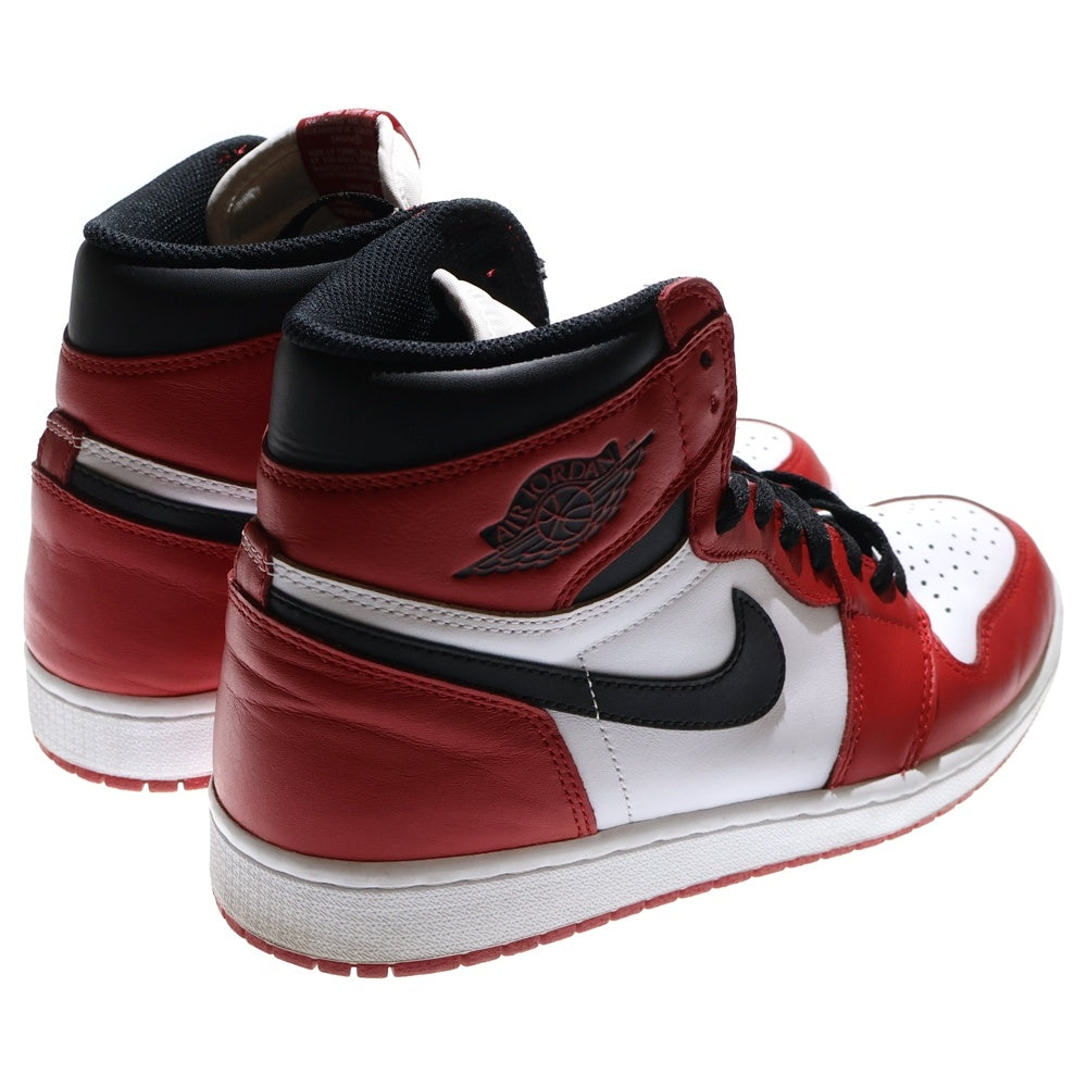 NIKE(ナイキ) 【観賞用 2015年製】 AIR JORDAN1 RETRO HIGH エアジョーダン1 シカゴ ハイカットスニーカー レッド US10/28cm 555088-101