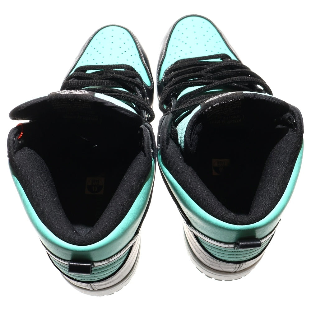 NIKE SB(ナイキエスビー) 【観賞用 2013年製】 ×Diamond Supply DUNK HIGH PRM SB ダイヤモンド サプライ ダンク ティファニー ハイカットスニーカー ブルー US10/28cm 653599-400