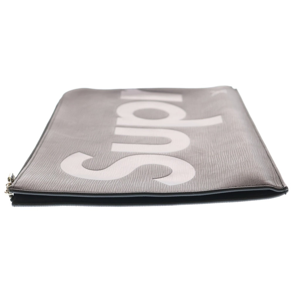 LOUIS VUITTON(ルイヴィトン) 17AW ×SUPREME シュプリーム エピ ポシェット ジュールGM レザークラッチバッグ ハンドバッグ セカンドバッグ ブラック レディース