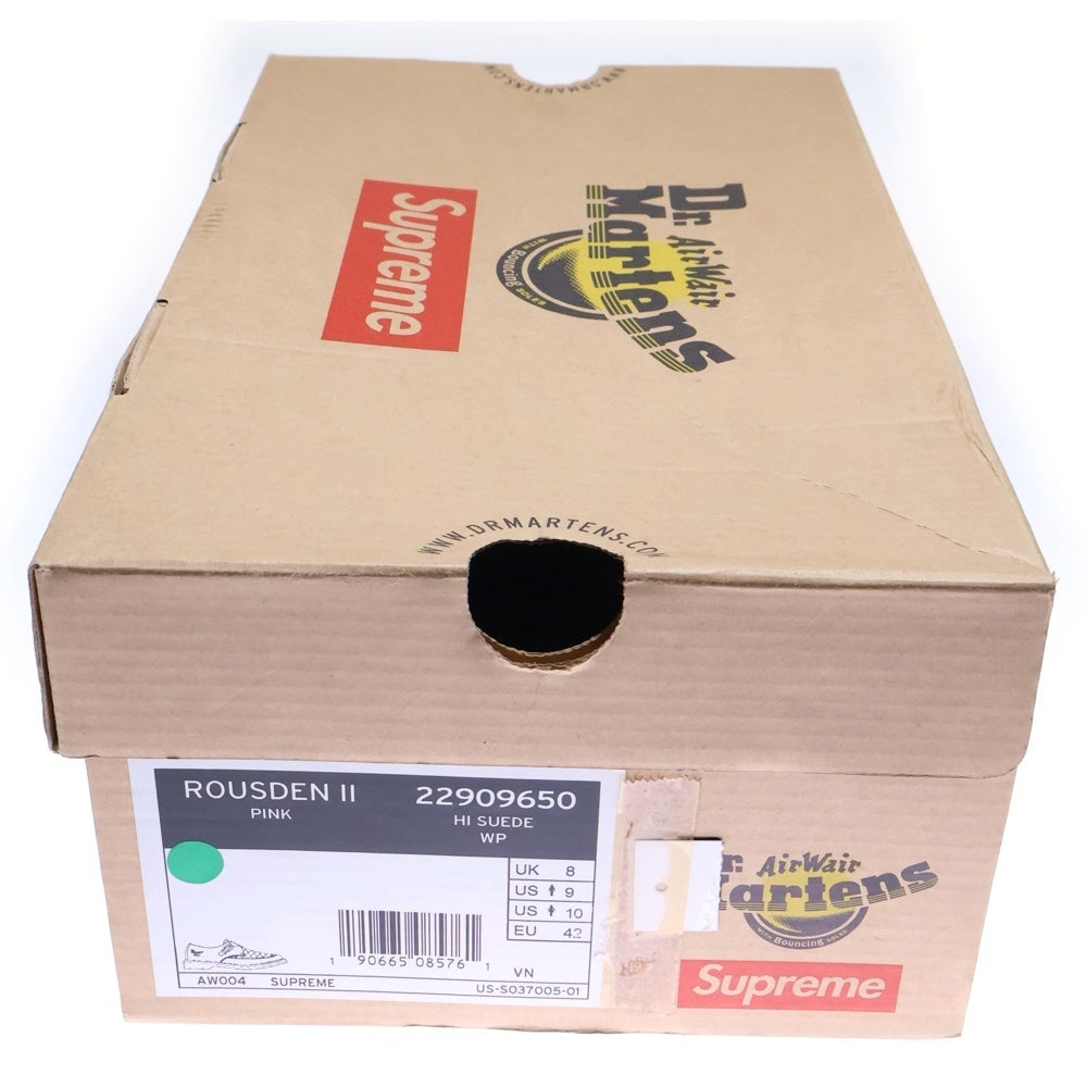SUPREME(シュプリーム) 17SS ×Dr. Martens Rousden ドクターマーチン ラウスデン スウェードローカットシューズ ローファー ピンク 22909650