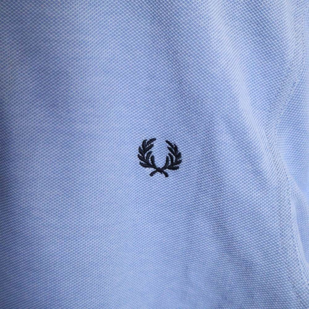 FRED PERRY(フレッドペリー) ロゴ刺繍 半袖ポロシャツ ブルー 118718