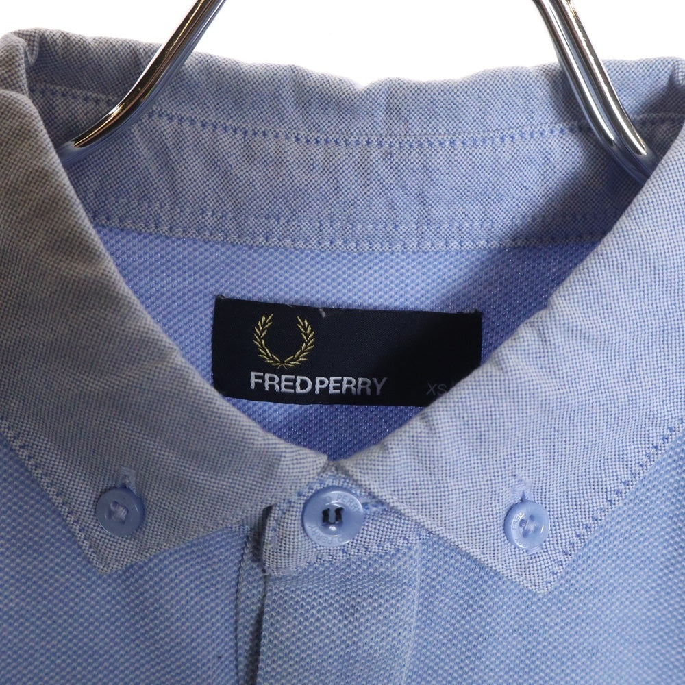 FRED PERRY(フレッドペリー) ロゴ刺繍 半袖ポロシャツ ブルー 118718