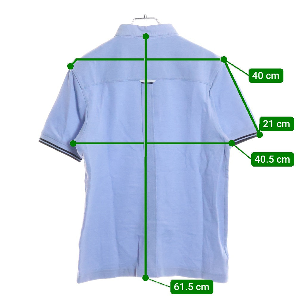 FRED PERRY(フレッドペリー) ロゴ刺繍 半袖ポロシャツ ブルー 118718