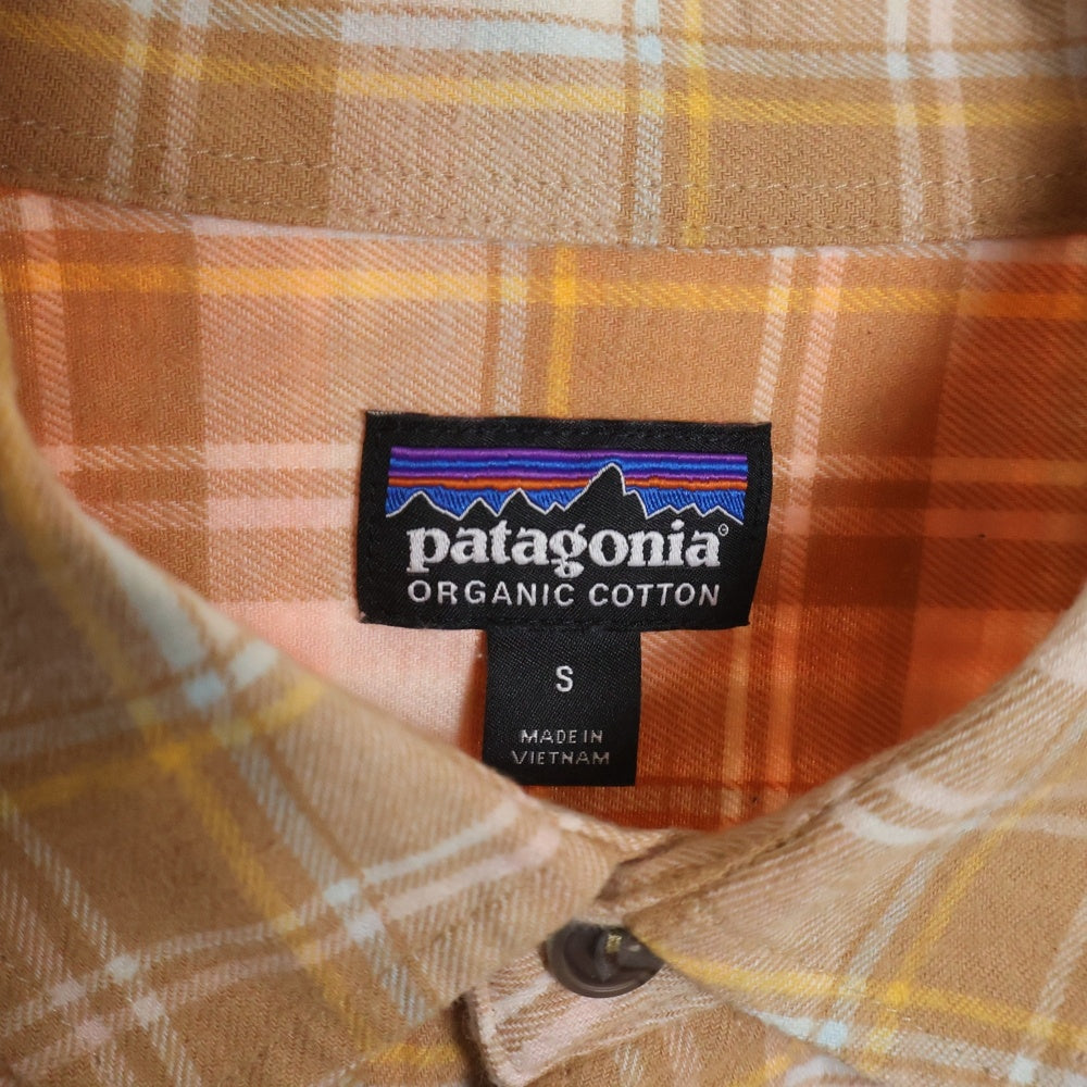 PATAGONIA(パタゴニア) 22SS 長袖チェックシャツ ネルシャツ オレンジ 42410SP22