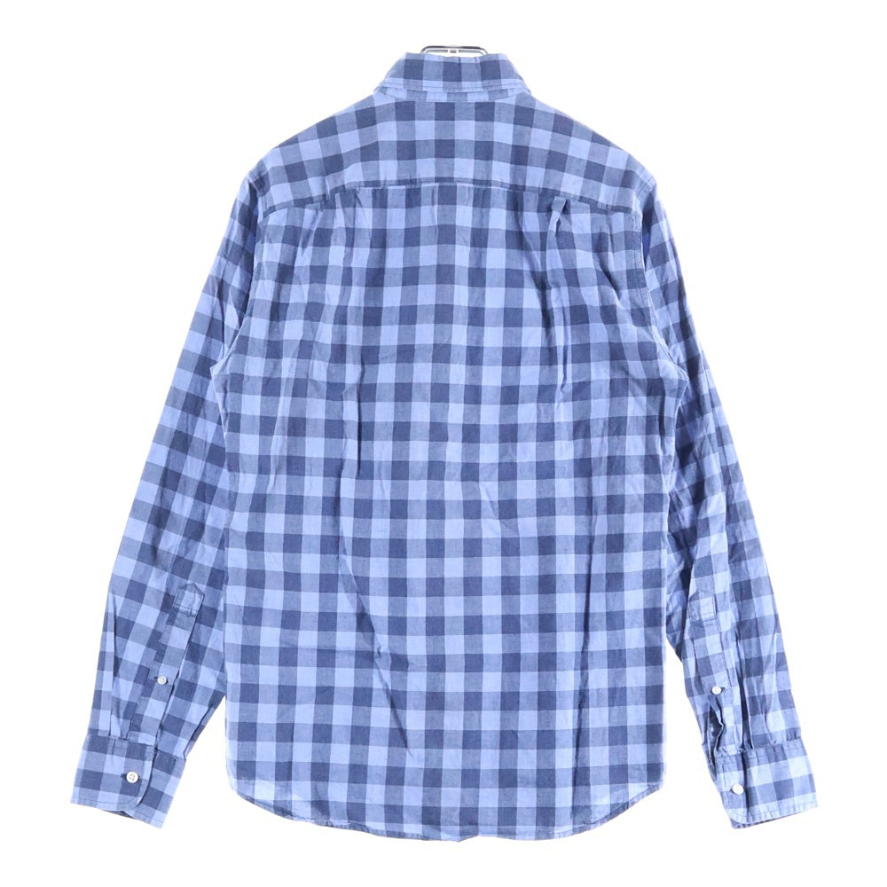 J.CREW(ジェイクルー) SLIM コットン長袖チェックシャツ ブルー G0631
