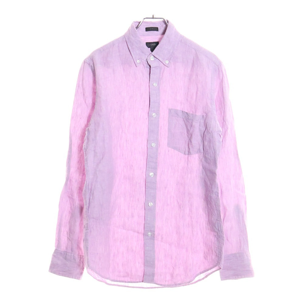 J.CREW(ジェイクルー) SLIM リネン長袖シャツ ピンク A2299