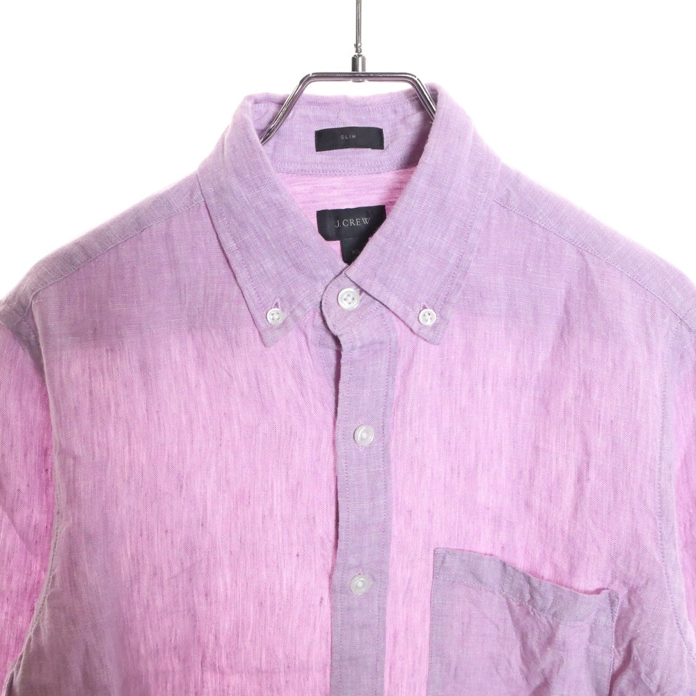 J.CREW(ジェイクルー) SLIM リネン長袖シャツ ピンク A2299